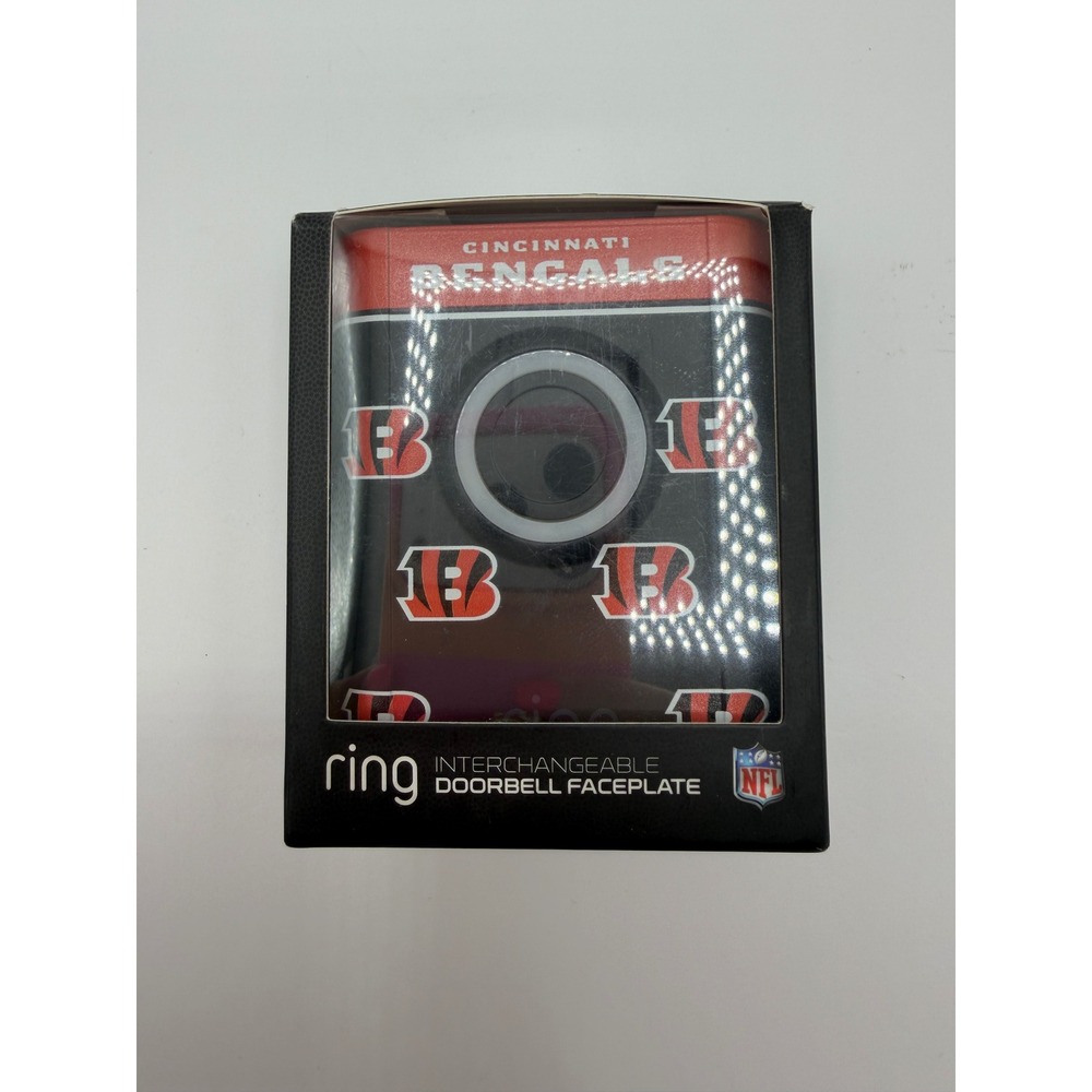 Ring Doorbell Faceplate NFL Cincinnati Bengals Black Orange B0D1LG3JD5 NEE